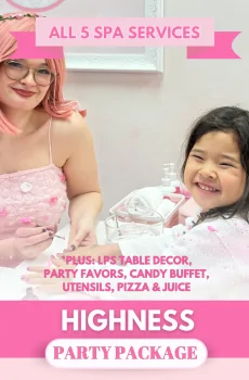 highness spa a Little Princess Spa® Party Package